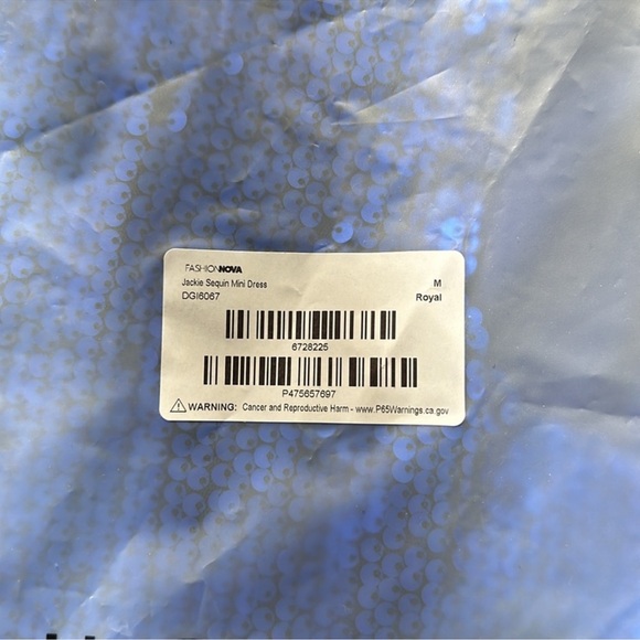 Fashion Nova Jackie Sequin Mini Dress - Royal - NWT - Picture 4 of 4